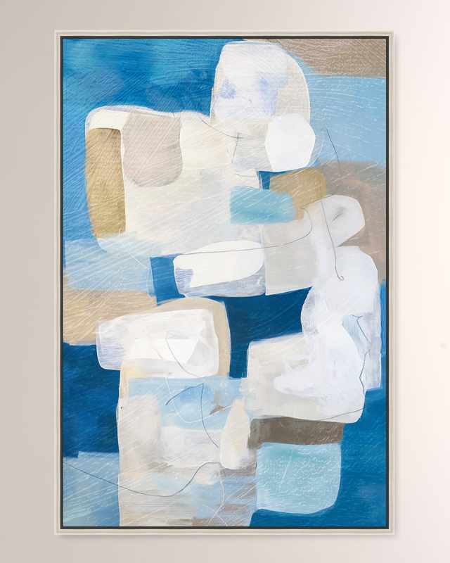 "Zenith Blue I" Framed Giclee on Canvas
